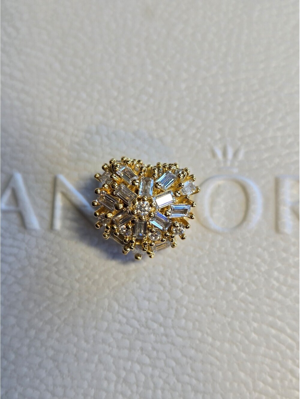 Pandora charm heart cubic zirconia